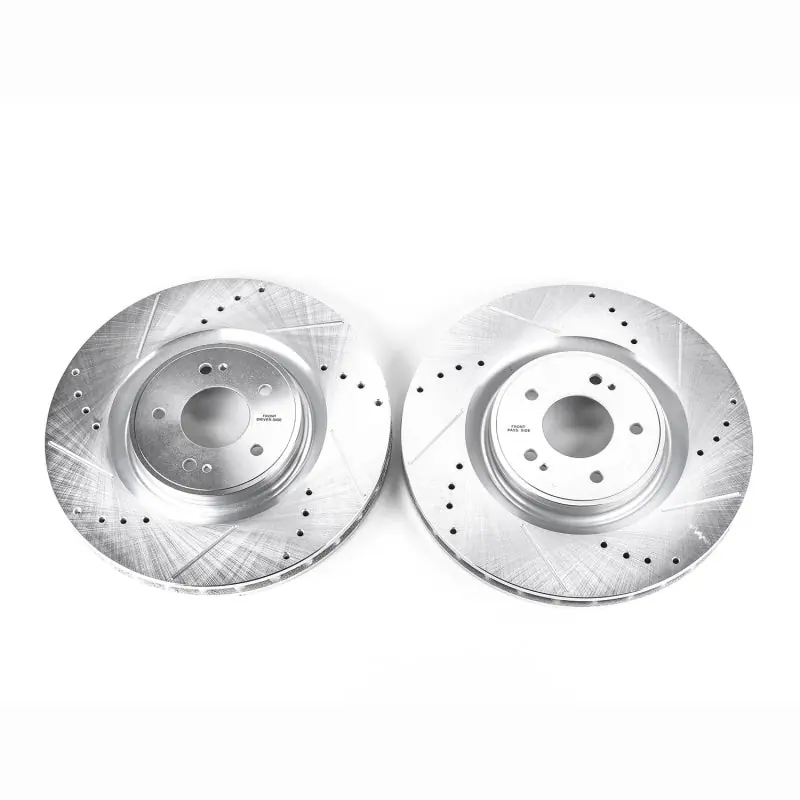 Power Stop 2008 Mitsubishi Lancer Front Evolution Drilled & Slotted Rotors - Pair (PSBJBR1317XPR)