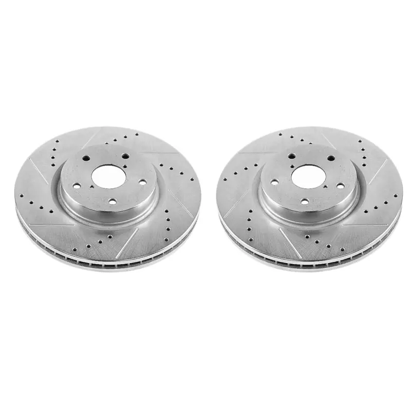 Power Stop 06-07 Subaru B9 Tribeca Front Evolution Drilled & Slotted Rotors - Pair (PSBJBR1319XPR)