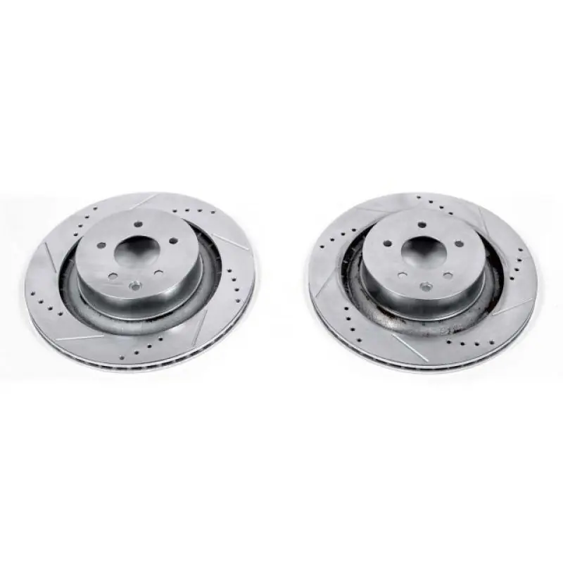 Power Stop 08-13 Infiniti G37 Rear Evolution Drilled & Slotted Rotors - Pair (PSBJBR1341XPR)