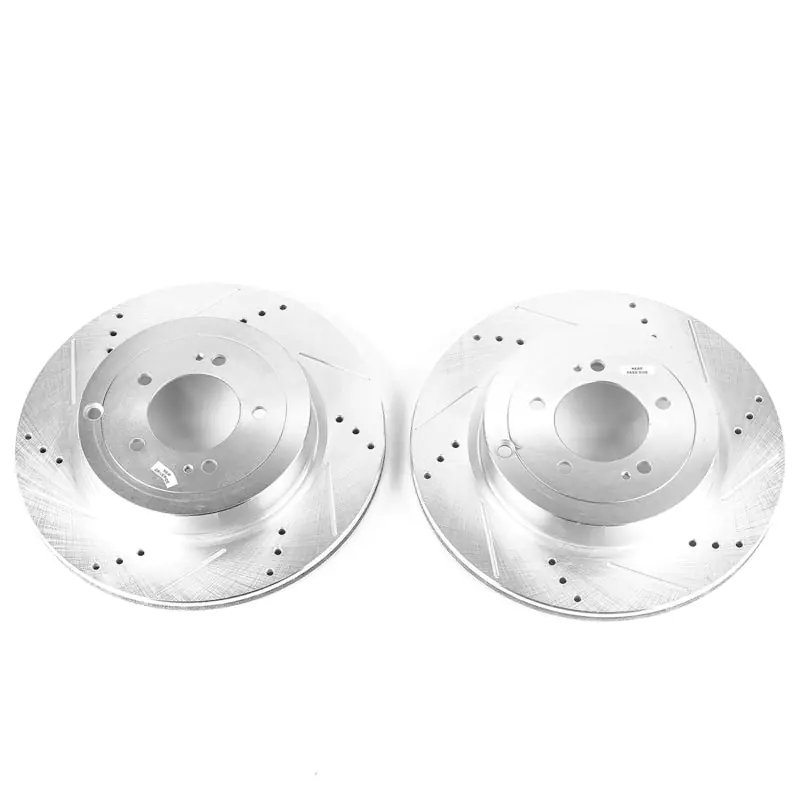 Power Stop 2008 Mitsubishi Lancer Rear Evolution Drilled & Slotted Rotors - Pair (PSBJBR1359XPR)