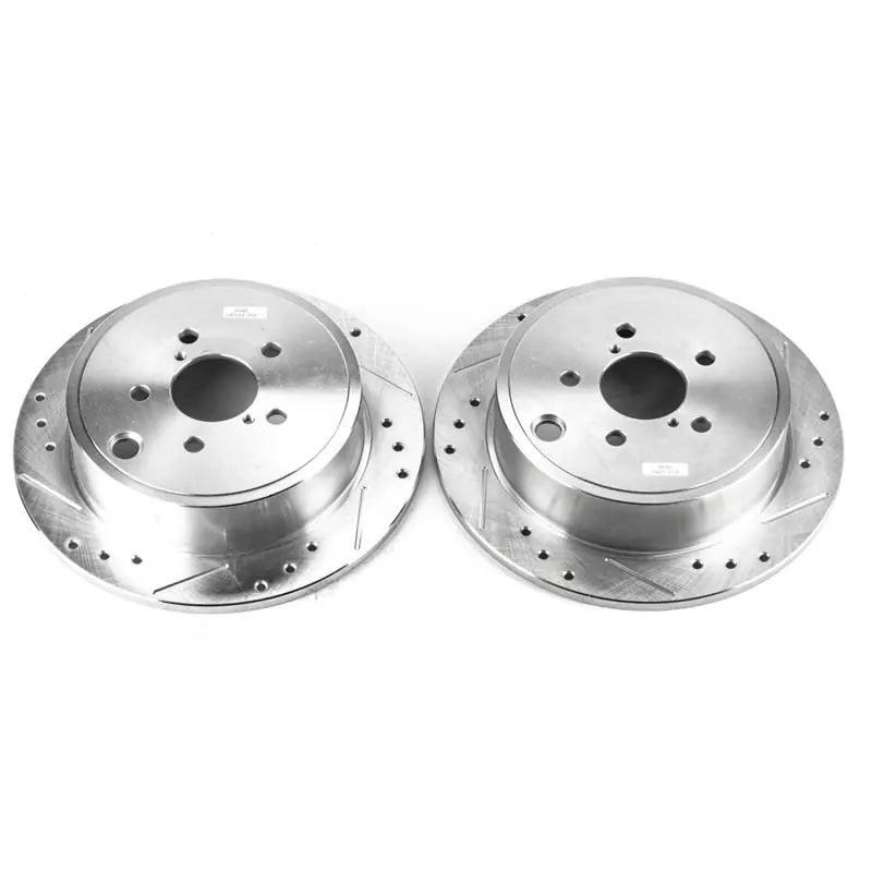 Power Stop 13-16 Subaru BRZ Rear Evolution Drilled & Slotted Rotors - Pair (PSBJBR1365XPR)