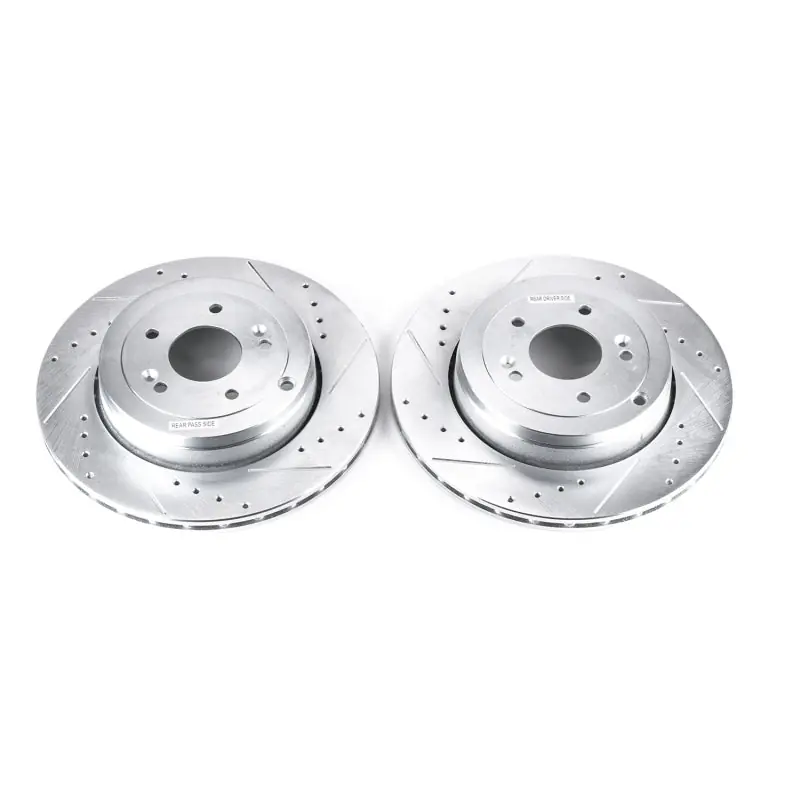 Power Stop 10-16 Hyundai Genesis Coupe Rear Evolution Drilled & Slotted Rotors - Pair (PSBJBR1528XPR)