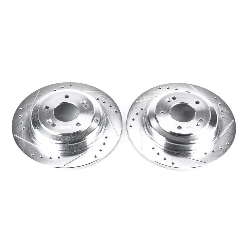 Power Stop 10-16 Hyundai Genesis Coupe Rear Evolution Drilled & Slotted Rotors - Pair (PSBJBR1530XPR)