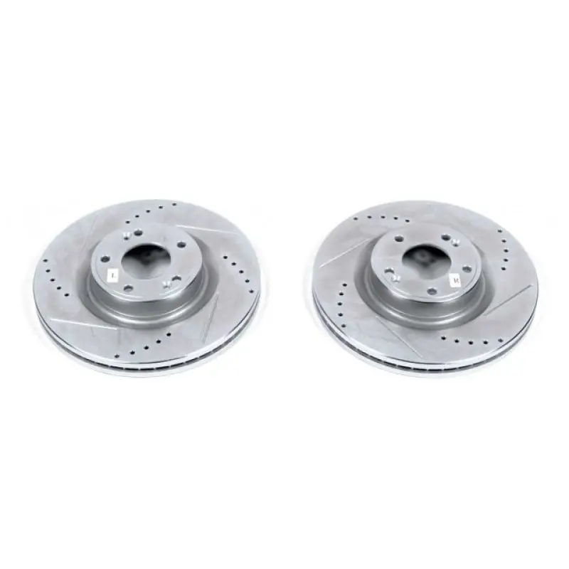 Power Stop 10-16 Hyundai Genesis Coupe Front Evolution Drilled & Slotted Rotors - Pair (PSBJBR1531XPR)