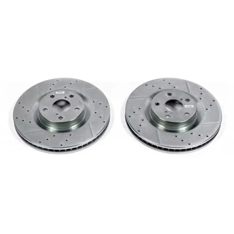 Power Stop 16-17 Lexus GS200t Front Evolution Drilled & Slotted Rotors - Pair (PSBJBR1568XPR)