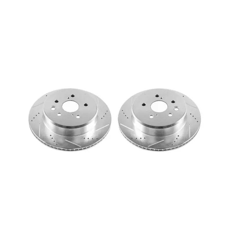 Power Stop 16-17 Lexus GS200t Rear Evolution Drilled & Slotted Rotors - Pair (PSBJBR1570XPR)