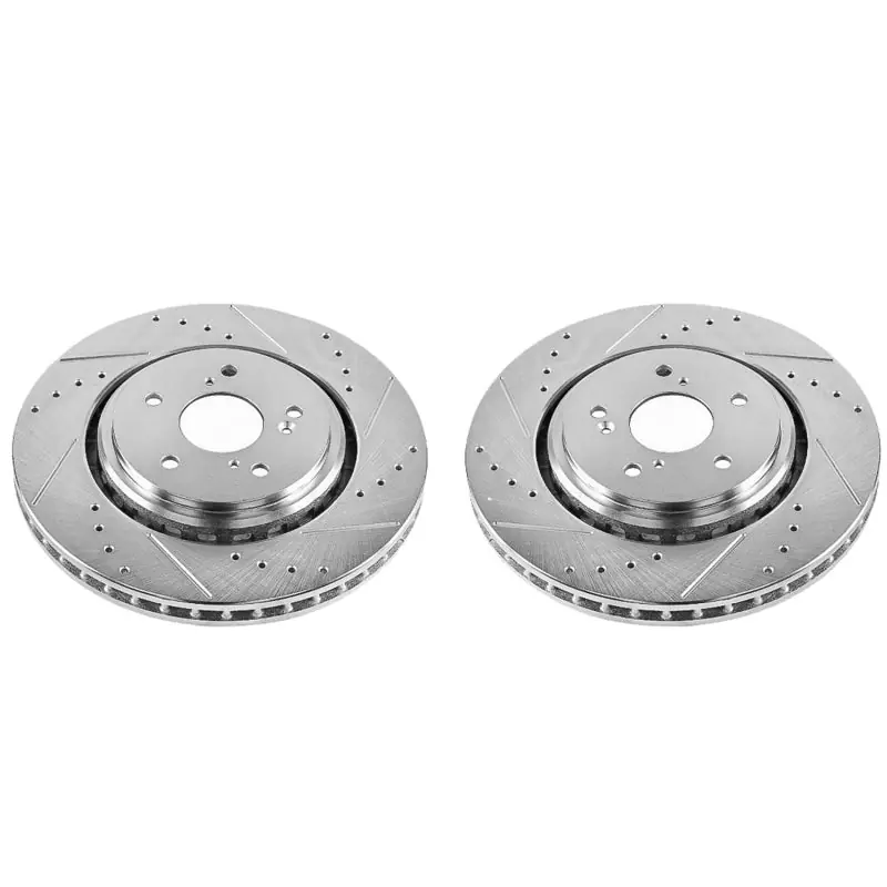 Power Stop 14-16 Acura MDX Front Evolution Drilled & Slotted Rotors - Pair (PSBJBR1589XPR)
