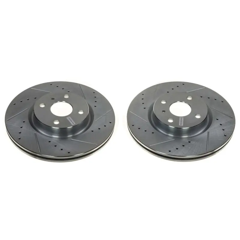 Power Stop 16-21 Mazda MX-5 Miata Front Evolution Drilled & Slotted Rotor - Pair (PSBJBR1725XPR)