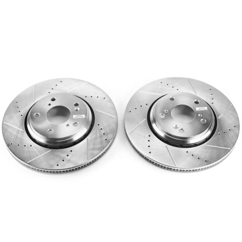 Power Stop 17-18 Acura ILX Front Evolution Drilled & Slotted Rotors - Pair (PSBJBR1730XPR)