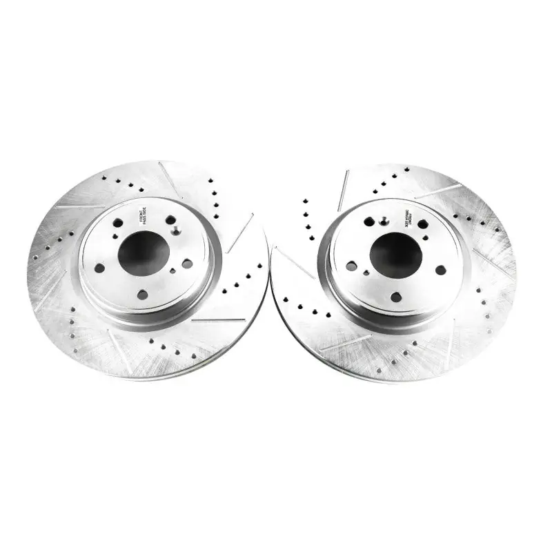 Power Stop 2018 Honda Accord Front Evolution Drilled & Slotted Rotors - Pair (PSBJBR1750XPR)