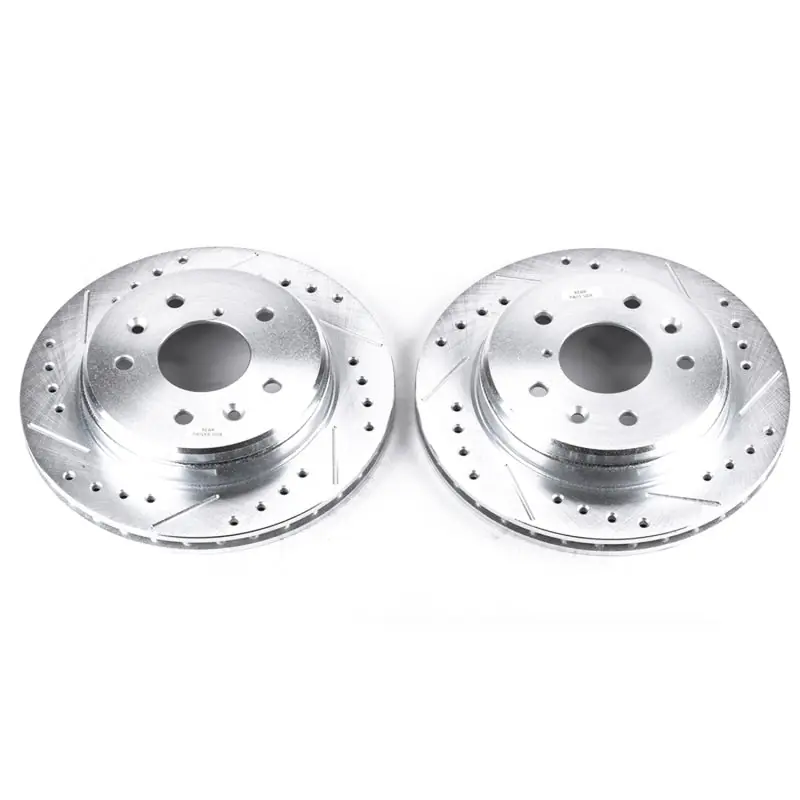 Power Stop 86-91 Mazda RX-7 Rear Evolution Drilled & Slotted Rotors - Pair (PSBJBR383XPR)