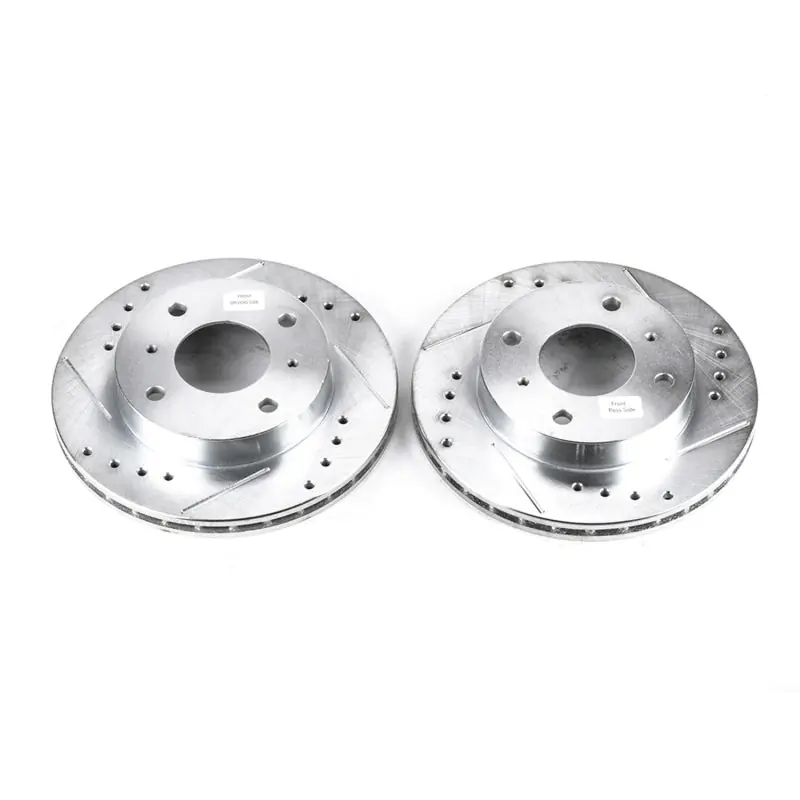 Power Stop 89-96 Nissan 240SX Front Evolution Drilled & Slotted Rotors - Pair (PSBJBR502XPR)