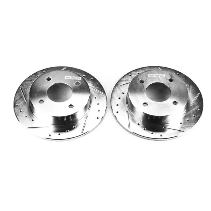 Power Stop 89-98 Nissan 240SX Rear Evolution Drilled & Slotted Rotors - Pair (PSBJBR504XPR)