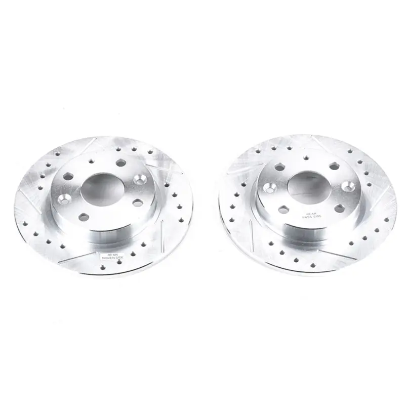 Power Stop 90-93 Mazda Miata Rear Evolution Drilled & Slotted Rotors - Pair (PSBJBR544XPR)