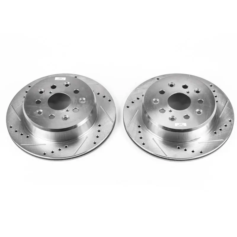 Power Stop 93-97 Lexus GS300 Rear Evolution Drilled & Slotted Rotors - Pair (PSBJBR717XPR)