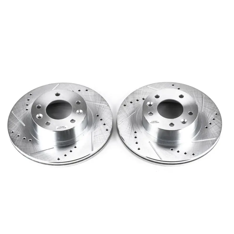 Power Stop 93-95 Mazda RX-7 Front Evolution Drilled & Slotted Rotors - Pair (PSBJBR760XPR)