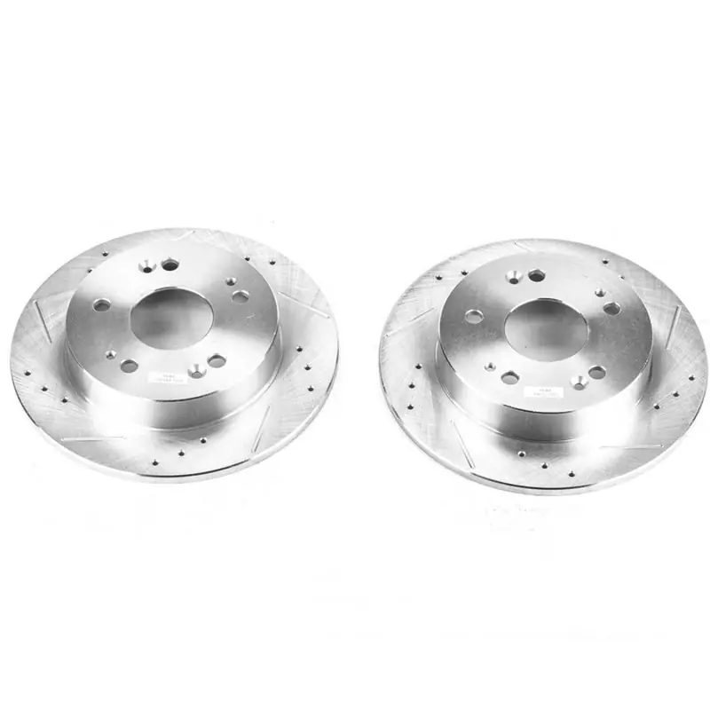 Power Stop 13-15 Acura ILX Rear Evolution Drilled & Slotted Rotors - Pair (PSBJBR798XPR)