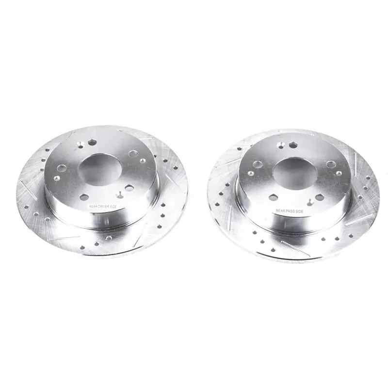 Power Stop 97-98 Acura Integra Rear Evolution Drilled & Slotted Rotors - Pair (PSBJBR910XPR)