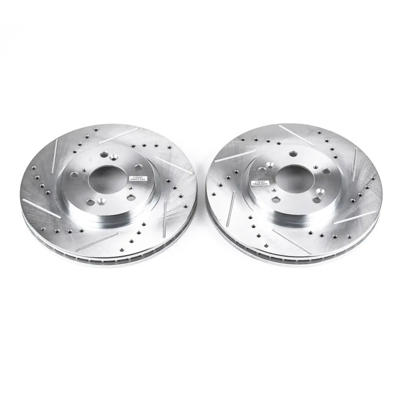 Power Stop 01-03 Acura CL Front Evolution Drilled & Slotted Rotors - Pair (PSBJBR923XPR)