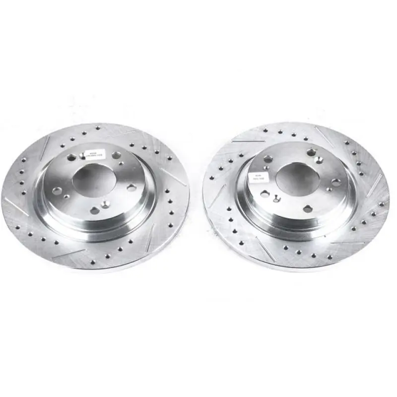 Power Stop 00-09 Honda S2000 Rear Evolution Drilled & Slotted Rotors - Pair (PSBJBR928XPR)