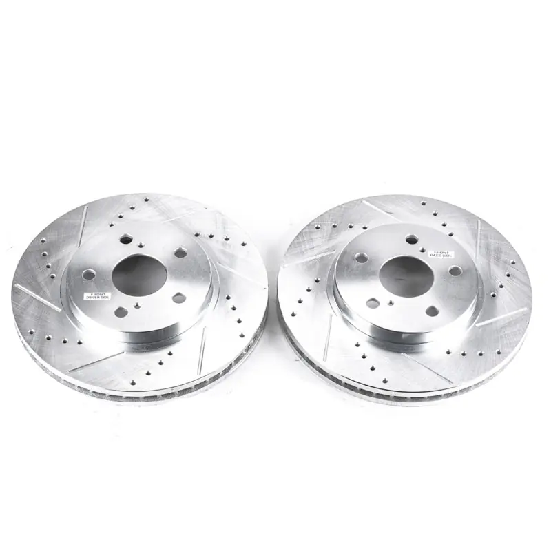 Power Stop 2002 Lexus ES300 Front Evolution Drilled & Slotted Rotors - Pair (PSBJBR972XPR)