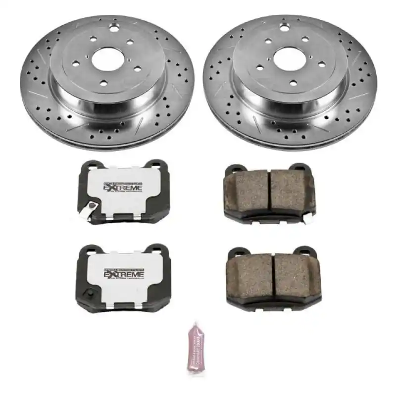 Power Stop 08-14 Subaru Impreza Rear Z26 Street Warrior Brake Kit (PSBK5305-26)
