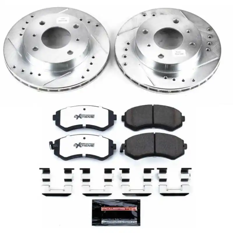 Power Stop 89-96 Nissan 240SX Front Z26 Street Warrior Brake Kit (PSBK654-26)
