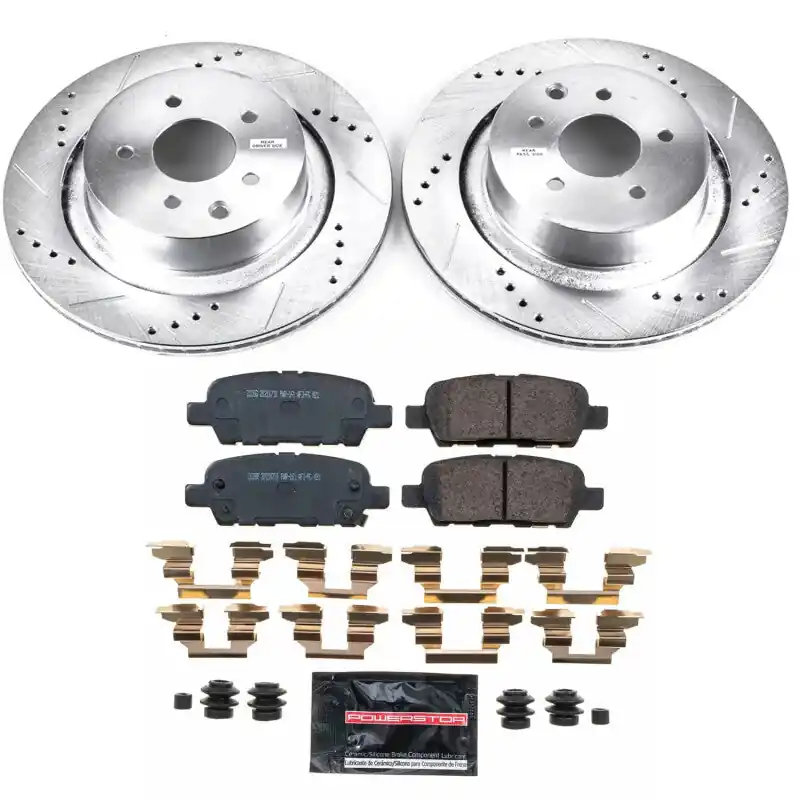 Power Stop 14-15 Infiniti Q60 Rear Z23 Evolution Brake Kit (PSBK9062)