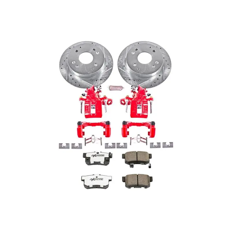 Power Stop 13-15 Acura ILX Rear Z26 Street Warrior Brake Kit w/Calipers (PSBKC1243-26)
