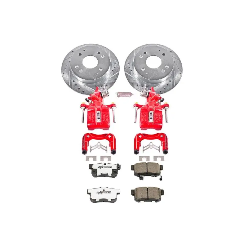 Power Stop 98-02 Honda Accord Rear Z26 Street Warrior Brake Kit w/Calipers (PSBKC1244-26)