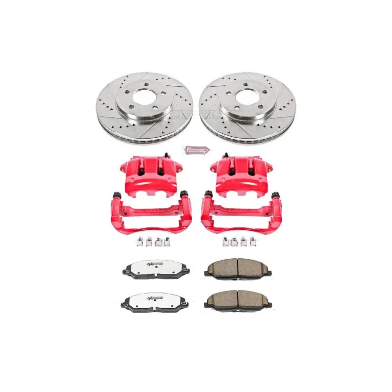 Power Stop 05-10 Ford Mustang Front Z26 Street Warrior Brake Kit w/Calipers (PSBKC1382-26)
