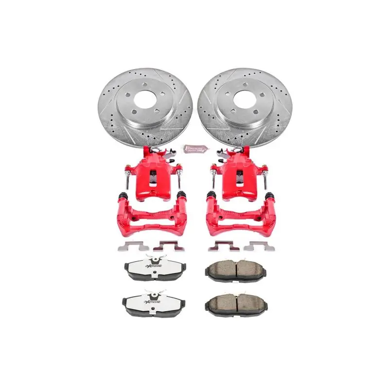 Power Stop 05-11 Ford Mustang Rear Z26 Street Warrior Brake Kit w/Calipers (PSBKC1384-26)