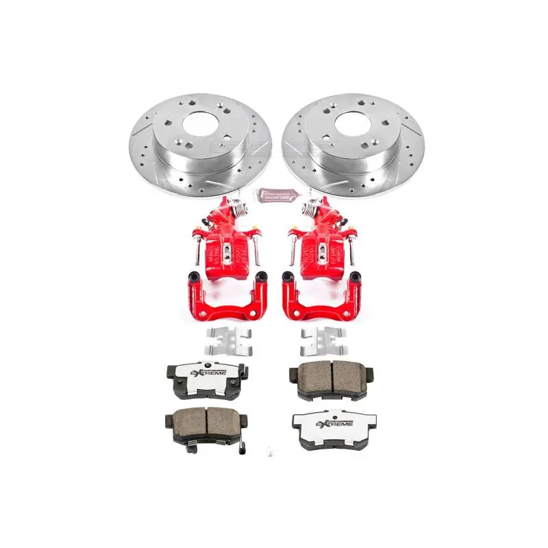 Power Stop 98-02 Honda Accord Rear Z26 Street Warrior Brake Kit w/Calipers (PSBKC2270-26)