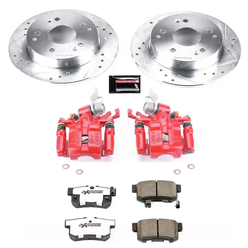 Power Stop 98-02 Honda Accord Rear Z26 Street Warrior Brake Kit w/Calipers (PSBKC2270D-26)