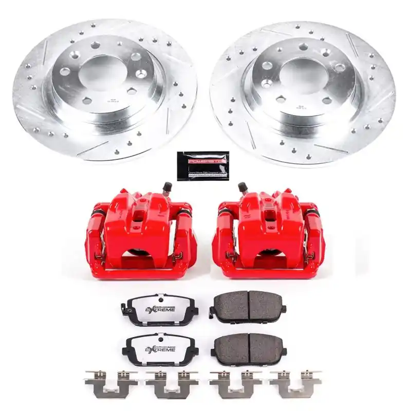 Power Stop 06-15 Mazda MX-5 Miata Rear Z26 Street Warrior Brake Kit w/Calipers (PSBKC2451-26)
