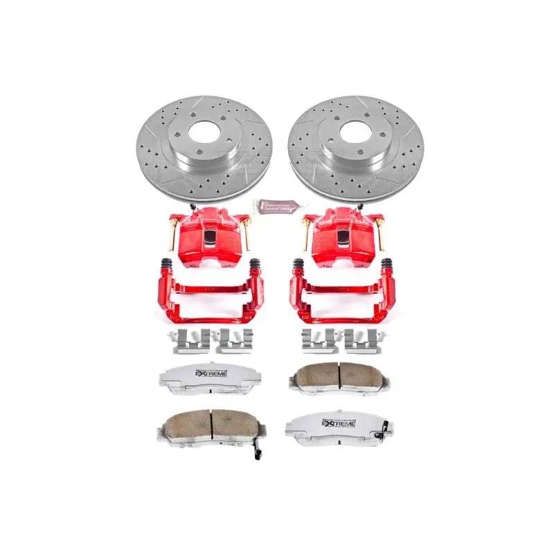 Power Stop 03-07 Honda Accord Front Z26 Street Warrior Brake Kit w/Calipers (PSBKC2558-26)