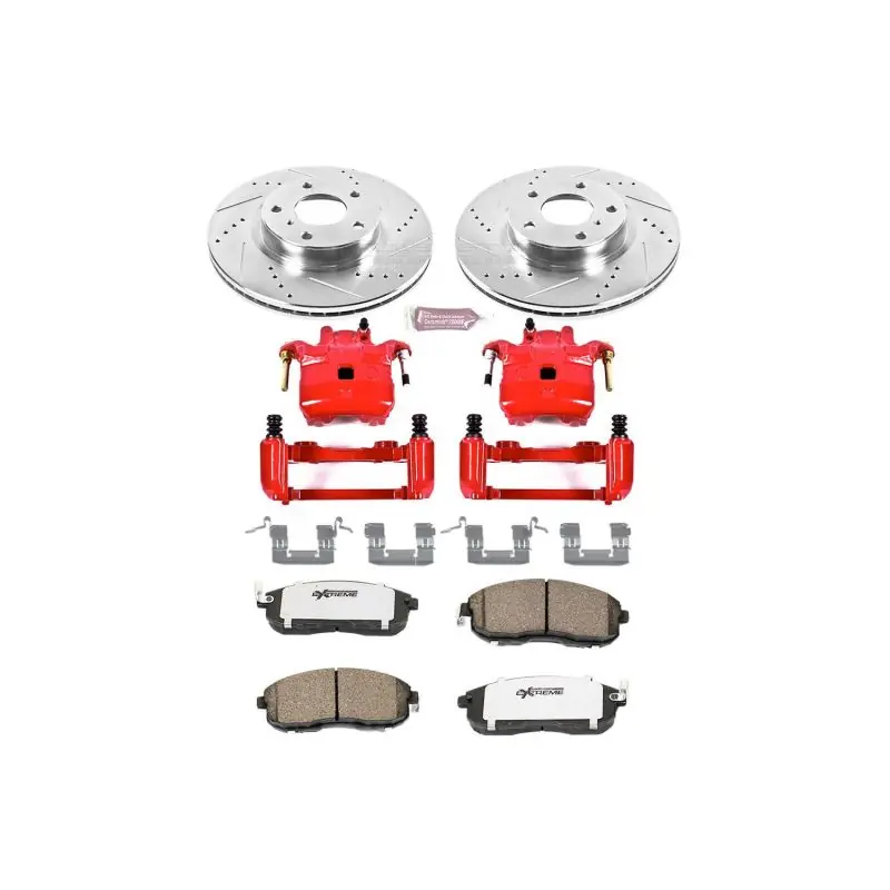 Power Stop 03-05 Infiniti G35 Front Z26 Street Warrior Brake Kit w/Calipers (PSBKC3140-26)