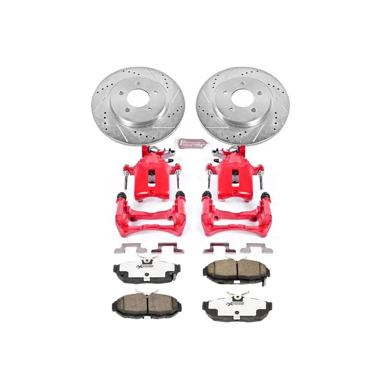Power Stop 11-14 Ford Mustang Rear Z26 Street Warrior Brake Kit w/Calipers (PSBKC4749-26)