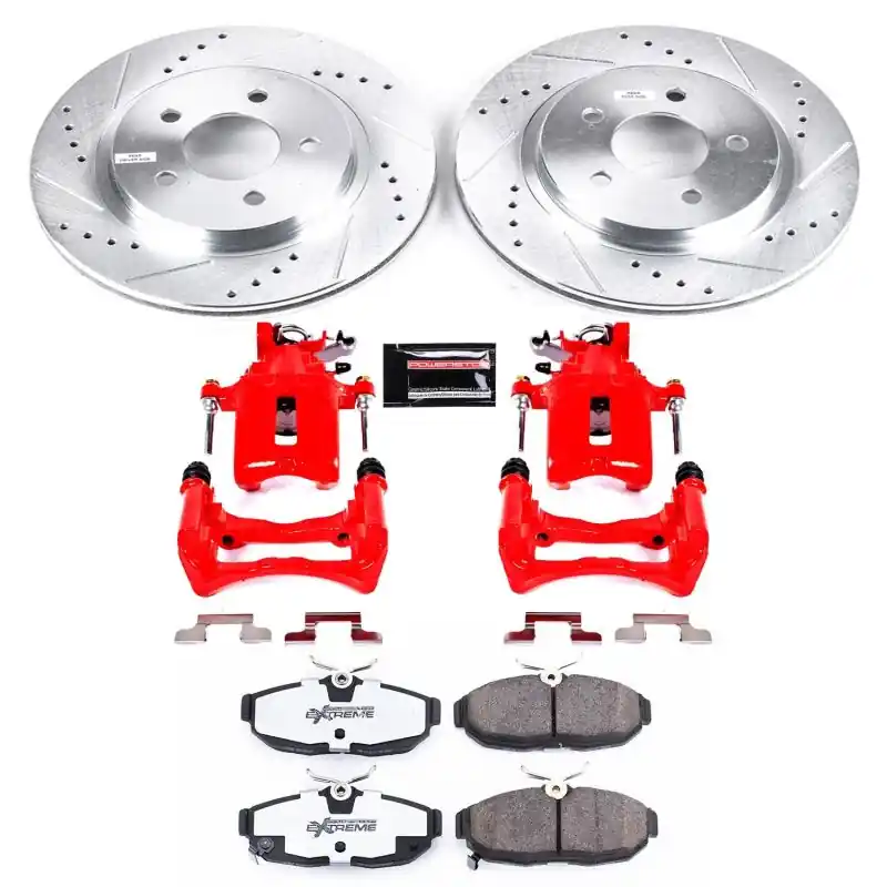 Power Stop 2012 Ford Mustang Rear Z26 Street Warrior Brake Kit w/Calipers (PSBKC5941-26)