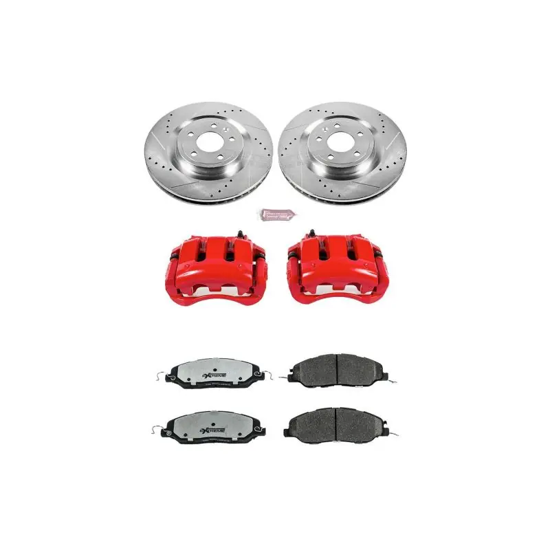 Power Stop 11-14 Ford Mustang Front Z26 Street Warrior Brake Kit w/Calipers (PSBKC5944-26)