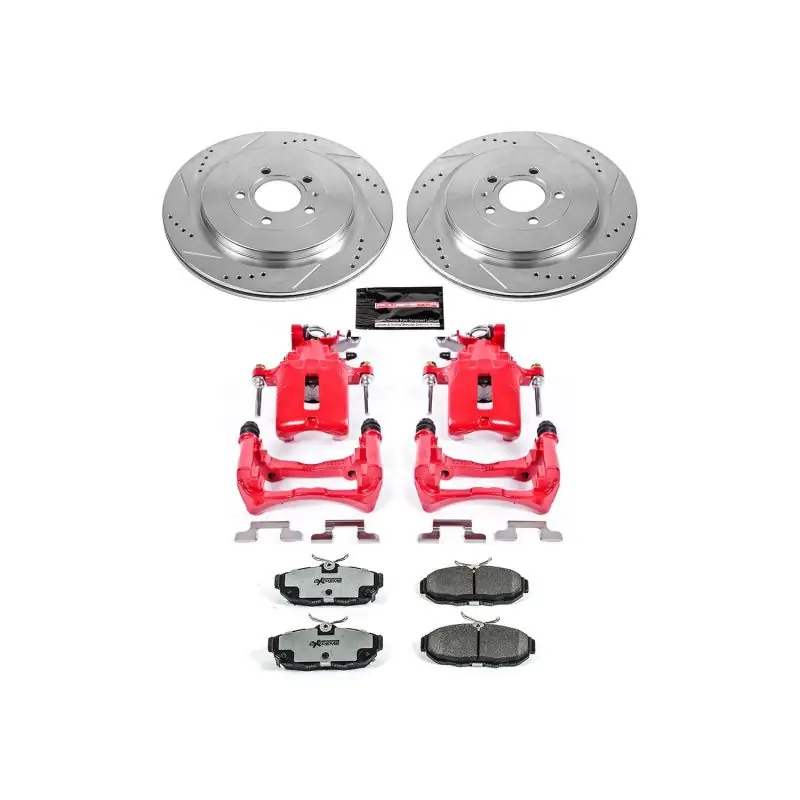 Power Stop 13-14 Ford Mustang Rear Z26 Street Warrior Brake Kit w/Calipers (PSBKC6402-26)