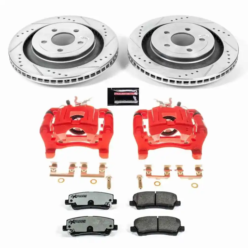 Power Stop 15-19 Ford Mustang Rear Z26 Street Warrior Brake Kit w/Calipers (PSBKC6812-26)