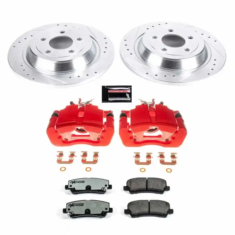 Power Stop 15-19 Ford Mustang Rear Z26 Street Warrior Brake Kit w/Calipers (PSBKC6813-26)