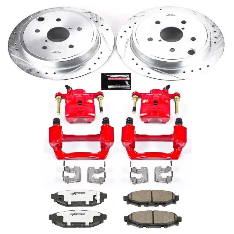 Power Stop 15-19 Subaru WRX Rear Z26 Street Warrior Brake Kit w/Calipers (PSBKC6977-26)