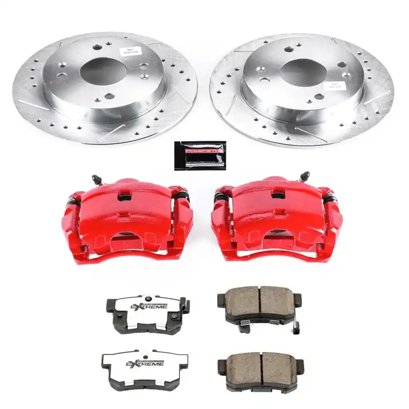 Power Stop 91-97 Honda Accord Rear Z26 Street Warrior Brake Kit w/Calipers (PSBKC701-26)