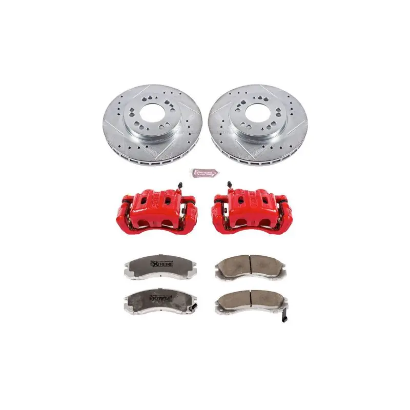 Power Stop 97-04 Mitsubishi Diamante Front Z26 Street Warrior Brake Kit w/Calipers (PSBKC798B-26)