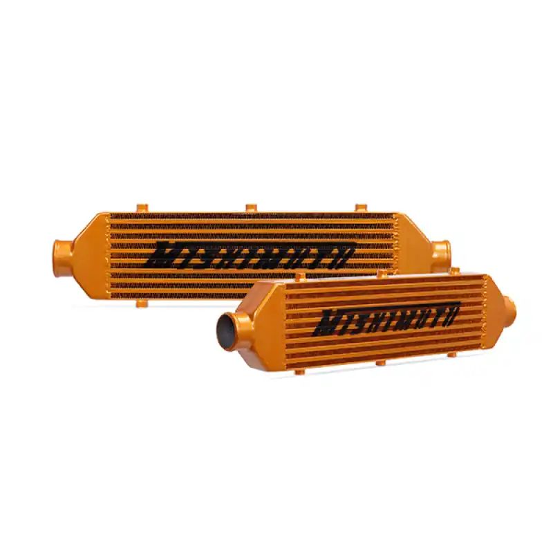 Mishimoto Universal Gold Z Line Intercooler Overall Size: 28x8x3 Core Size: 21x6x2.5 Inlet / Outlet (MISMMINT-UZG)