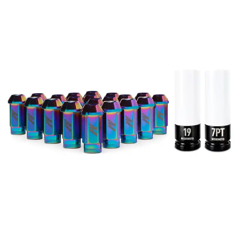 Mishimoto Aluminum Locking Lug Nuts 1/2 X 20 23pc Set Neo Chrome (MISMMLG-1220-23LNC)