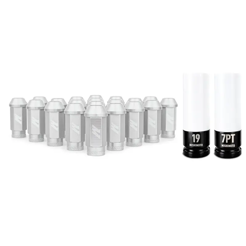 Mishimoto Aluminum Locking Lug Nuts M12x1.25 20pc Set Silver (MISMMLG-125-20LSL)