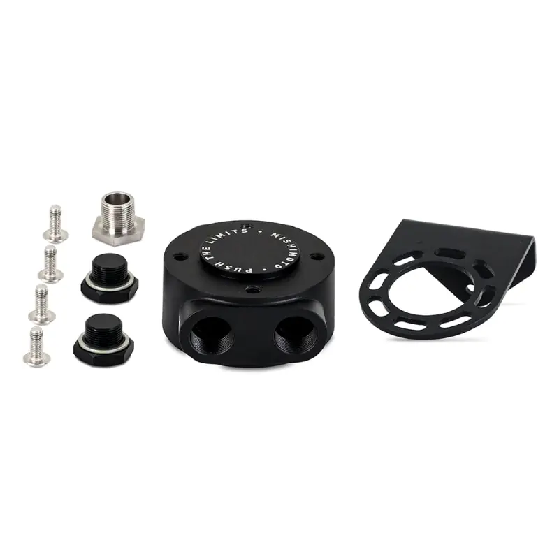 Mishimoto M22 x 1.5 - Remote Oil Filter Mount - Black (MISMMOC-RFH-M22BK)